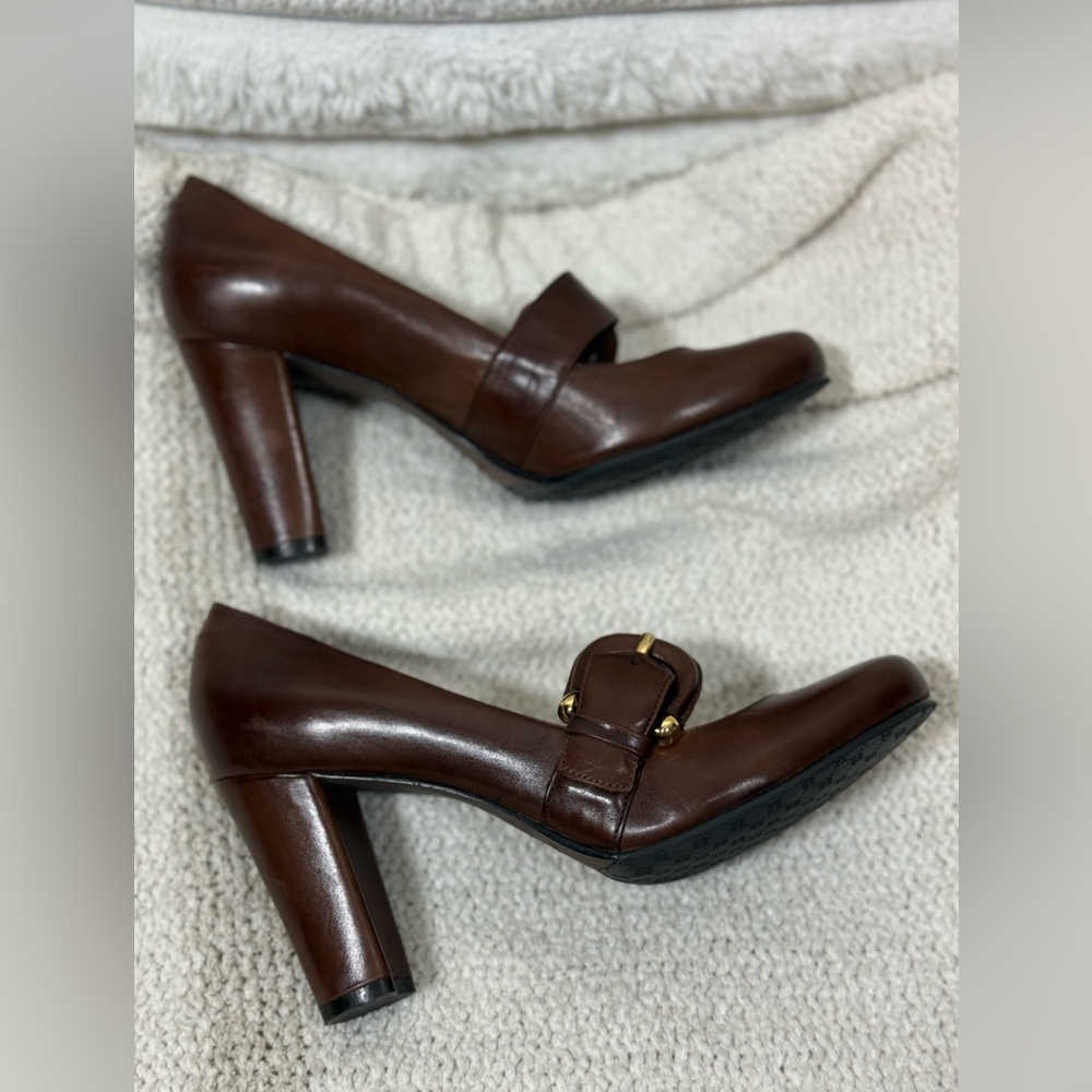 ANTONIO MELANI Chocolate Brown Heels - Picture 4 of 8
